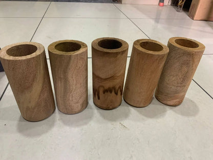 2 - Handcrafted Rohida Wood Glass (Unpolished) | Natural Wooden Drinking Glass | Eco-Friendly & Handmade