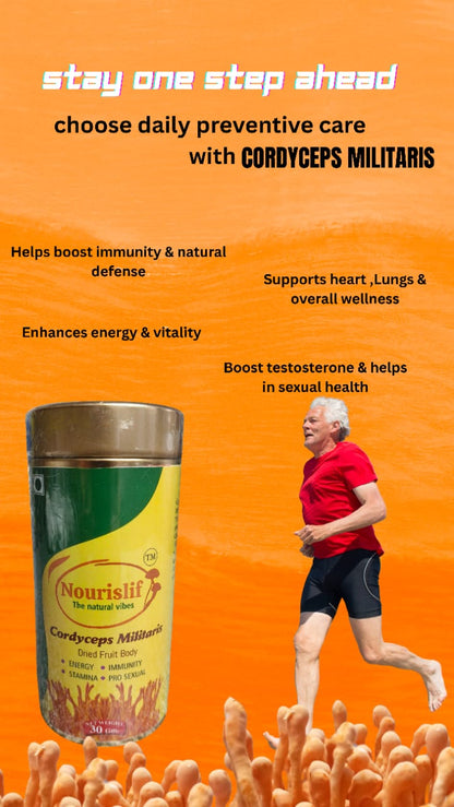 Premium Cordyceps Militaris (Keeda Jadi) 30gm – 100% Natural Himalayan Medicinal Mushroom