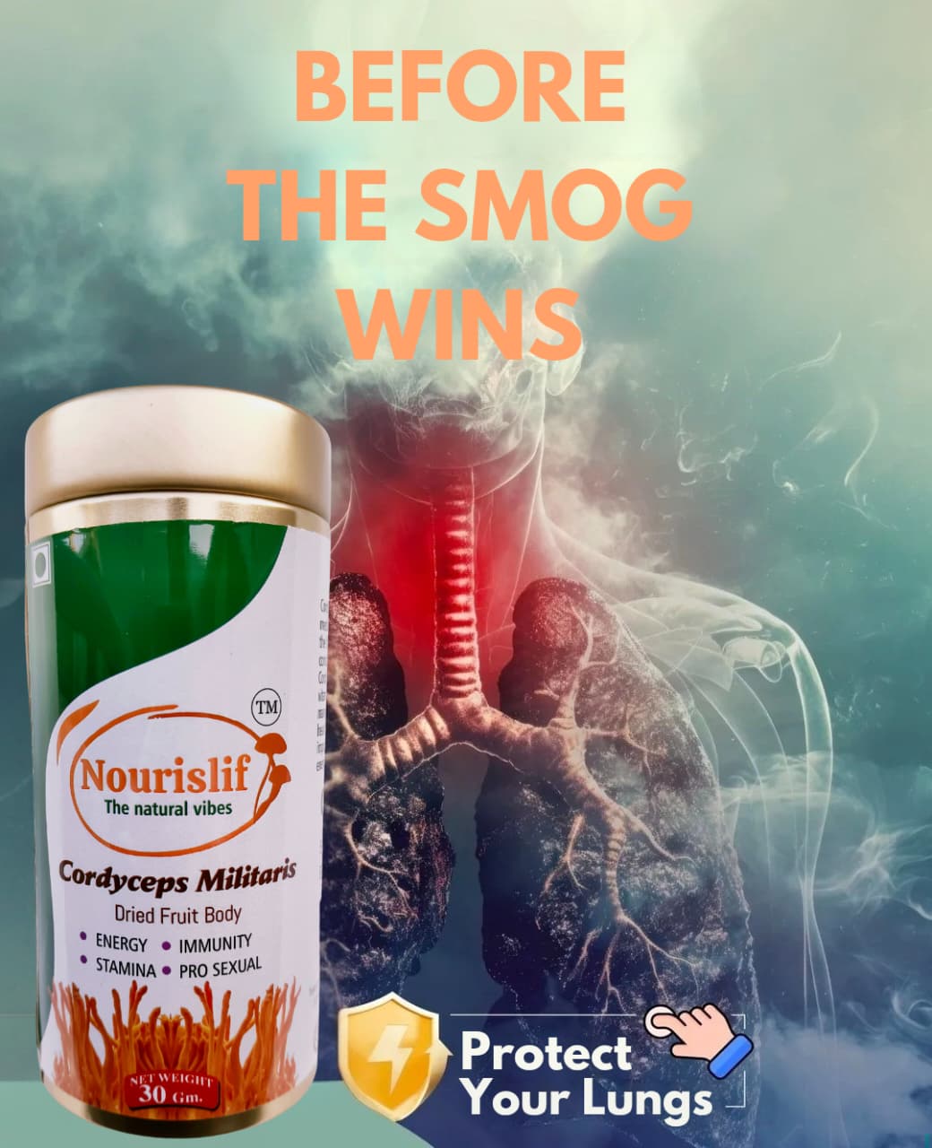 Premium Cordyceps Militaris (Keeda Jadi) 30gm – 100% Natural Himalayan Medicinal Mushroom