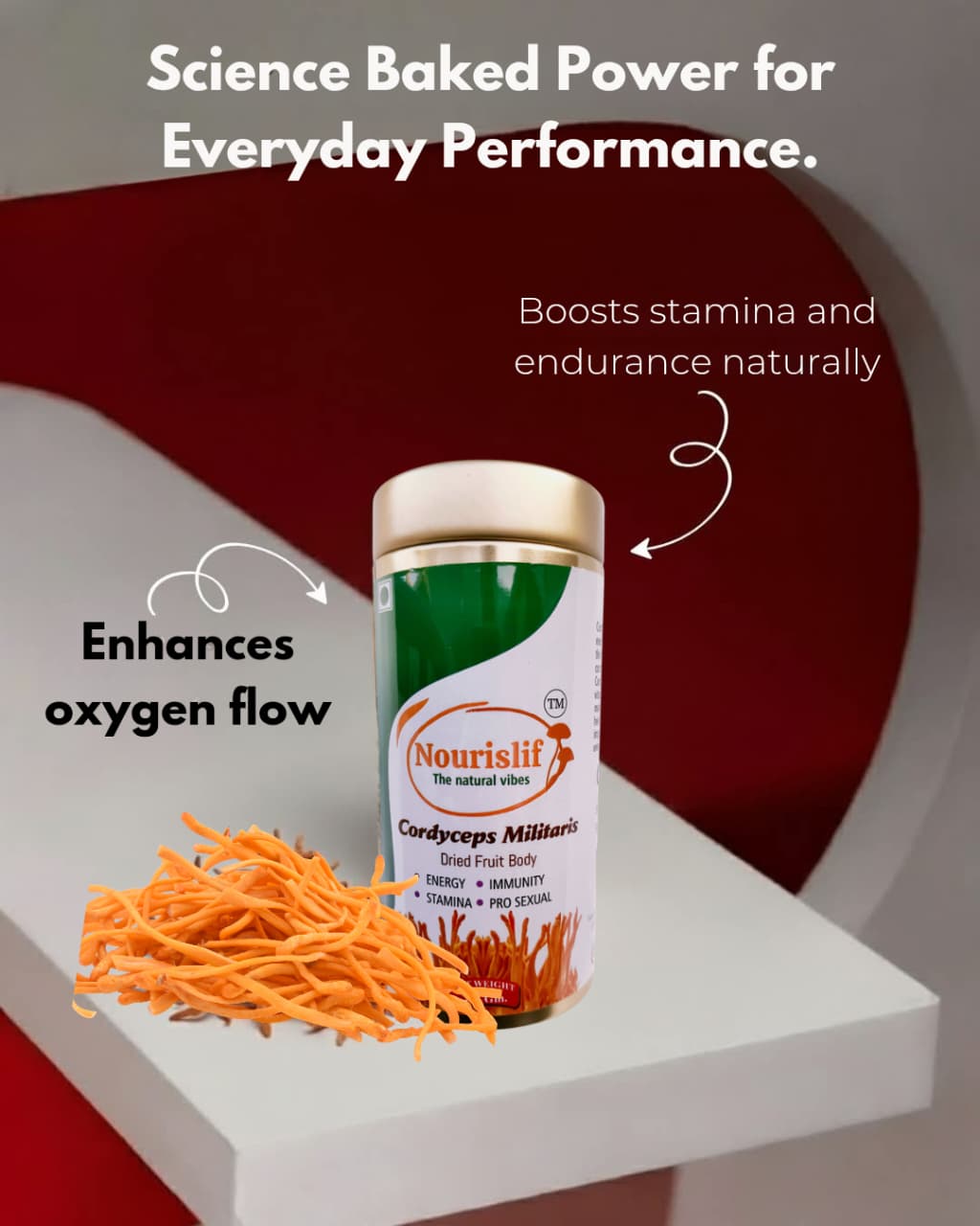 Premium Cordyceps Militaris (Keeda Jadi) 30gm – 100% Natural Himalayan Medicinal Mushroom